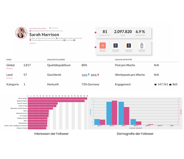 Influencer Analyse & Reporting